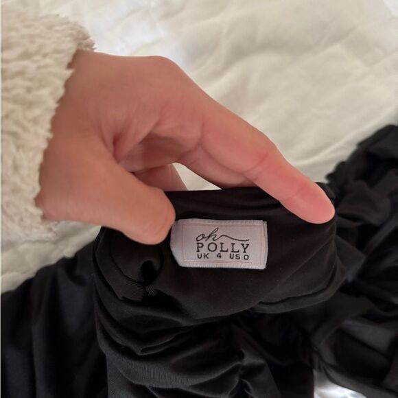 oh polly lace up criss cross back size 0 black - Picture 10 of 16